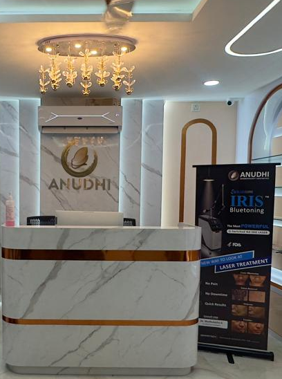 Clinic reception area, modern infrastructure, comfortable waiting area, Anudhi Clinic, Chennai